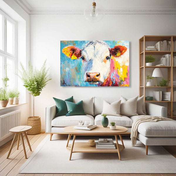 Horizontal Cow Canvas