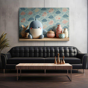 Horizontal Cute Shark Art