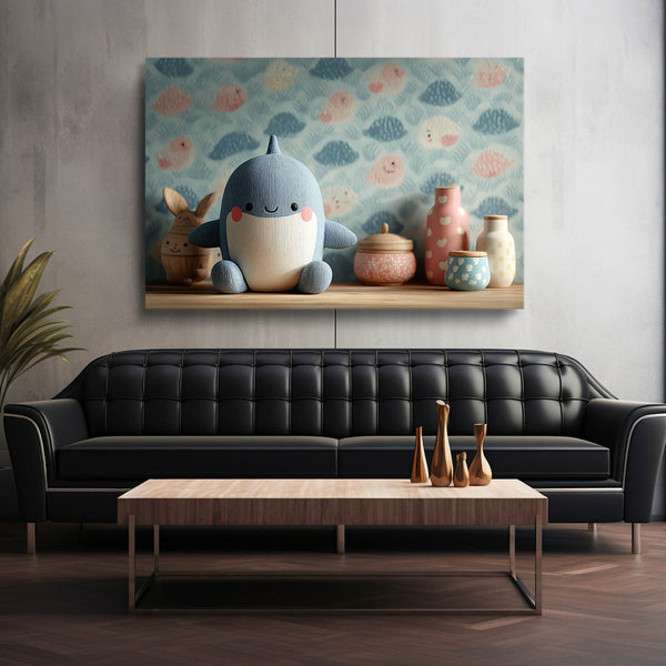 Horizontal Cute Shark Art