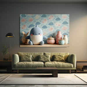 Horizontal Cute Shark Art