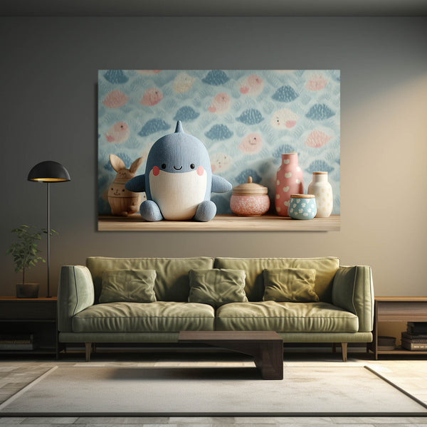 Horizontal Cute Shark Art