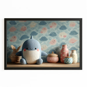 Horizontal Cute Shark Art