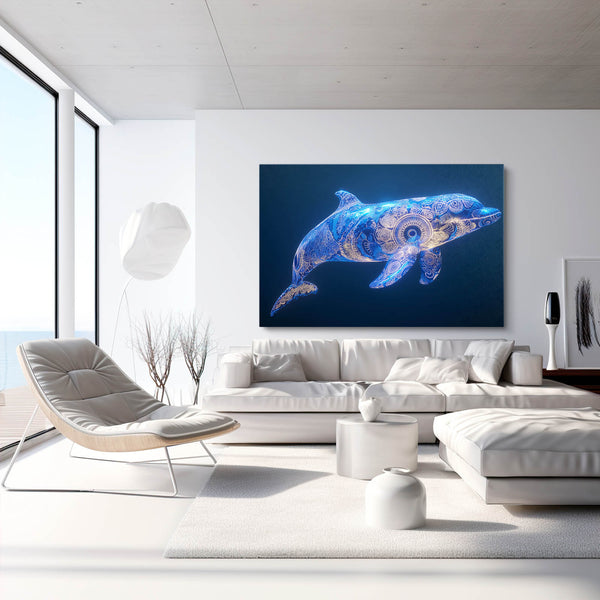 Horizontal Dolphin Art