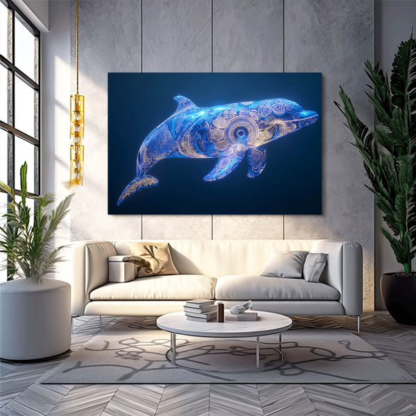 Horizontal Dolphin Art