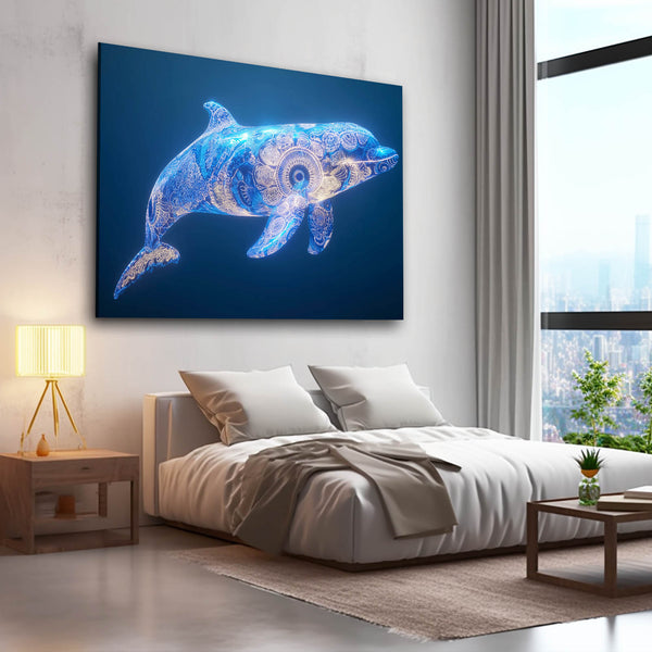 Horizontal Dolphin Art