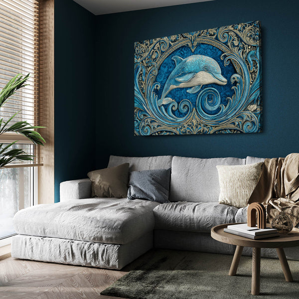 Horizontal Dolphin Canvas