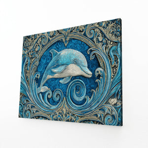 Horizontal Dolphin Canvas