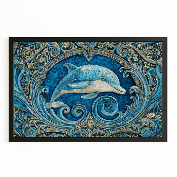 Horizontal Dolphin Canvas