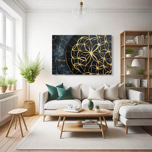 Horizontal Flower Of Life Art