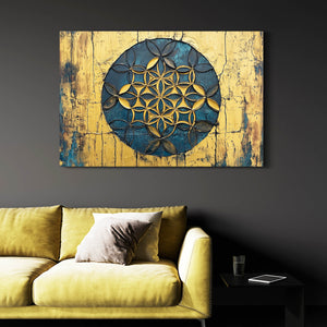 Horizontal Flower Of Life Wall Art