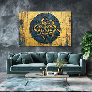 Horizontal Flower Of Life Wall Art