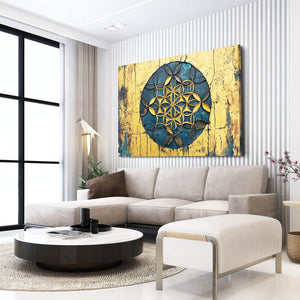 Horizontal Flower Of Life Wall Art
