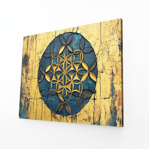 Horizontal Flower Of Life Wall Art
