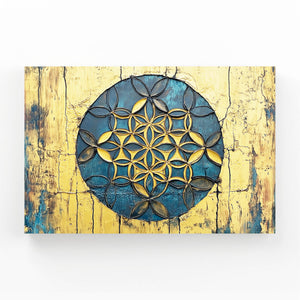 Horizontal Flower Of Life Wall Art