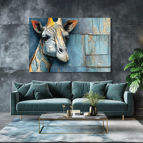 Horizontal Giraffe Artwork