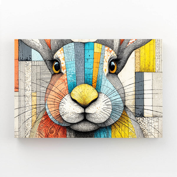 Horizontal Rabbit Canvas Wall Art