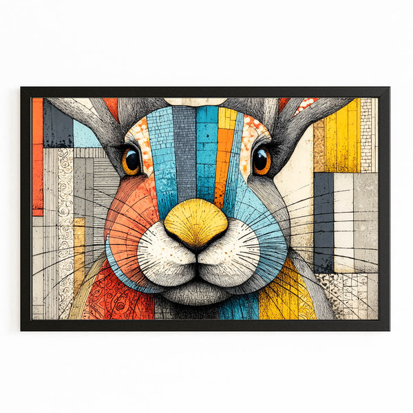 Horizontal Rabbit Canvas Wall Art