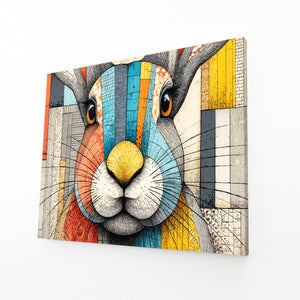 Horizontal Rabbit Canvas Wall Art