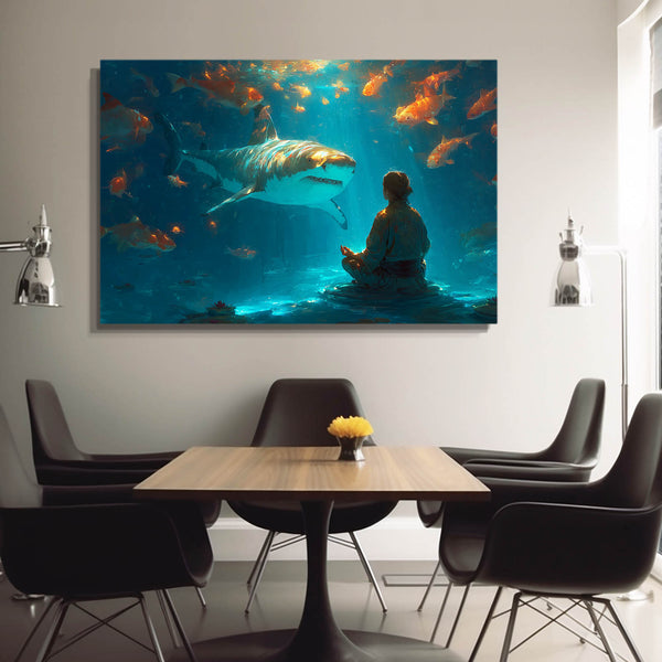 Horizontal Shark Artwork