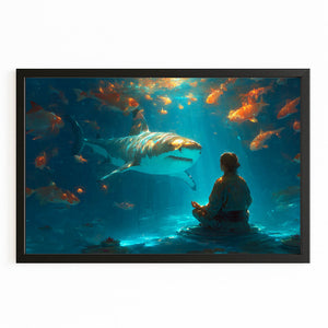Horizontal Shark Artwork