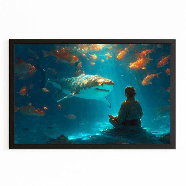 Horizontal Shark Artwork