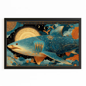 Horizontal Shark Wall Decor