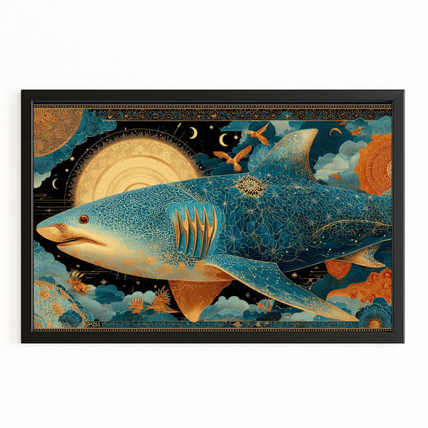 Horizontal Shark Wall Decor