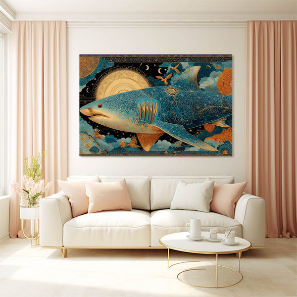 Horizontal Shark Wall Decor