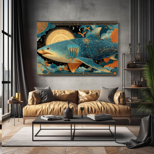 Horizontal Shark Wall Decor