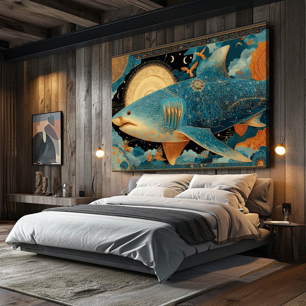 Horizontal Shark Wall Decor