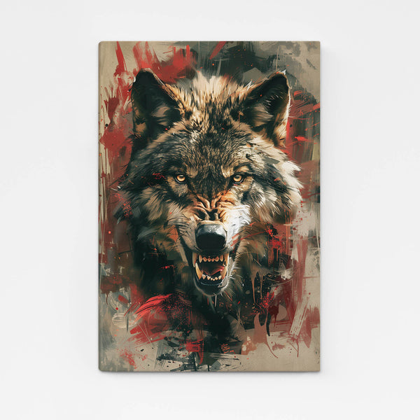 Horror Wolf Canvas Art   | MusaArtGallery™