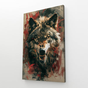 Horror Wolf Canvas Art   | MusaArtGallery™