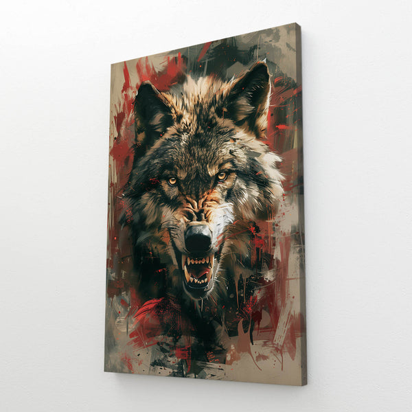 Horror Wolf Canvas Art   | MusaArtGallery™