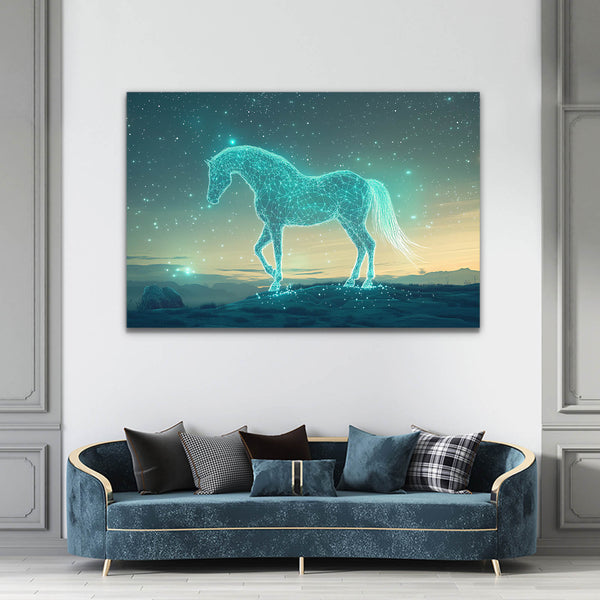 Horse Art Blue