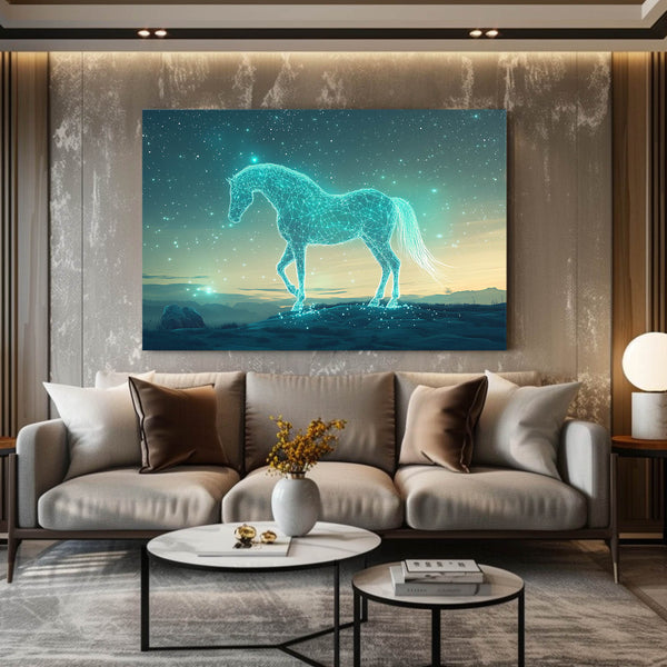 Horse Art Blue