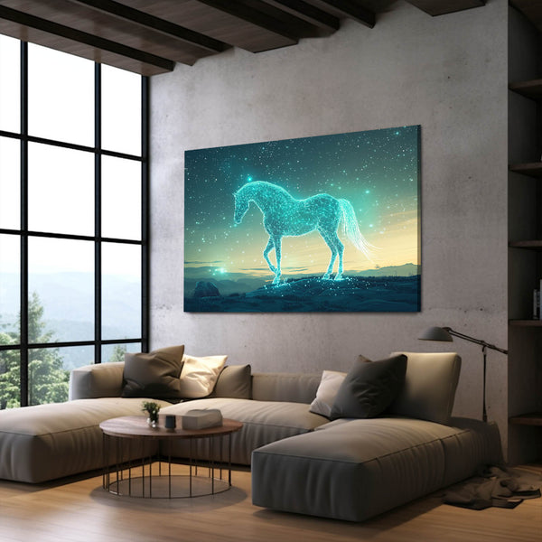 Horse Art Blue