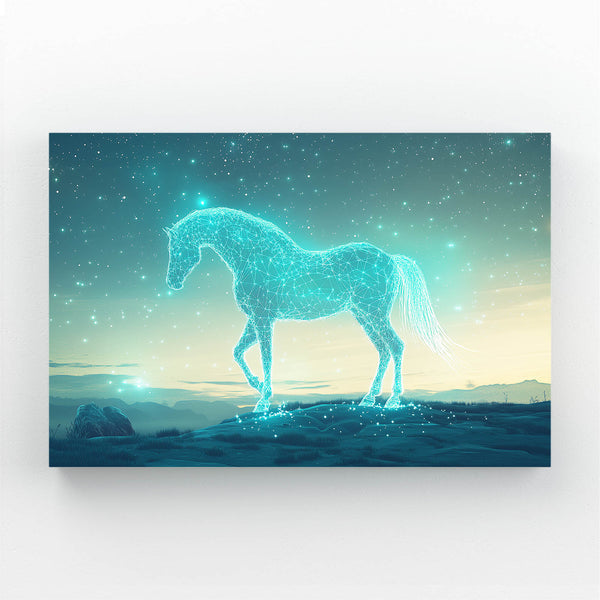 Horse Art Blue