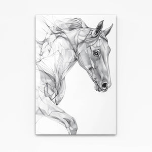 Horse Art Gray