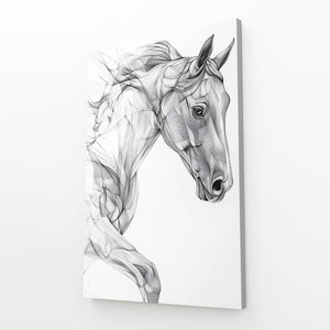 Horse Art Gray