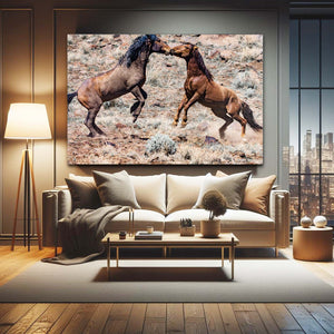 Horse Art Kissing