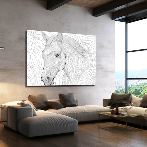 Horse Art Lined