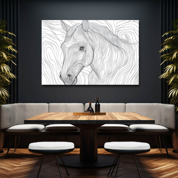 Horse Art Lined