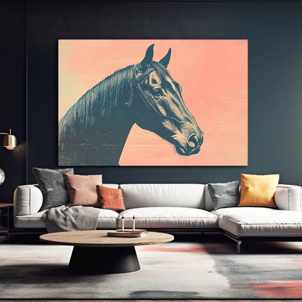 Horse Art Pink
