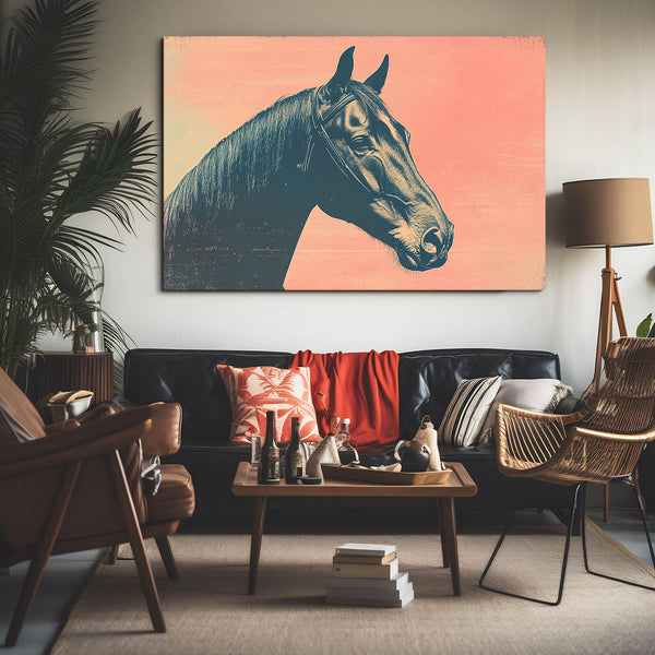 Horse Art Pink