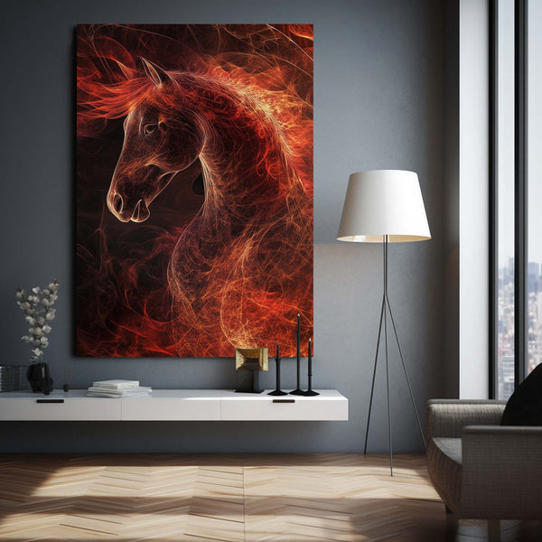 Horse Art Red