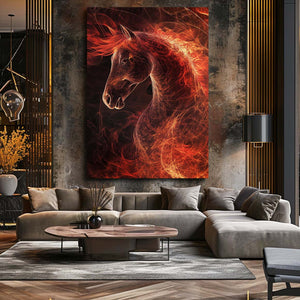 Horse Art Red
