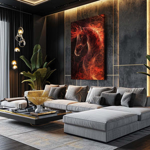 Horse Art Red