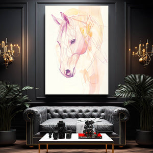 Horse Head Line Art