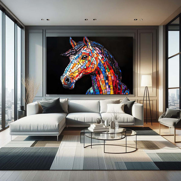 Horse Wall Art Mosaic