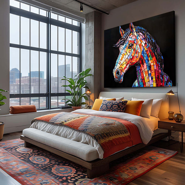 Horse Wall Art Mosaic